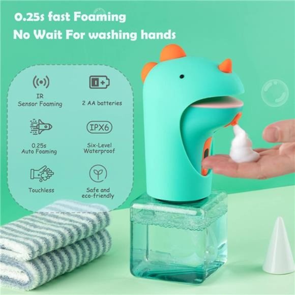 Automatic Soap Dispenser,Foaming Touchless SoapDispenser for Kids,IPX6Waterproof - Picture 4 of 6